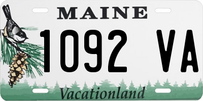 ME license plate 1092VA