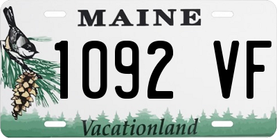ME license plate 1092VF