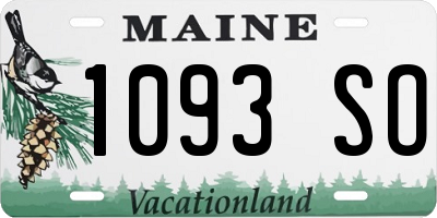 ME license plate 1093SO