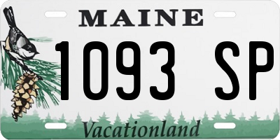 ME license plate 1093SP