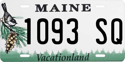 ME license plate 1093SQ