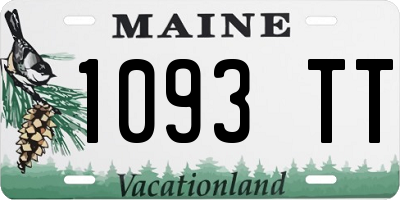 ME license plate 1093TT