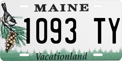 ME license plate 1093TY