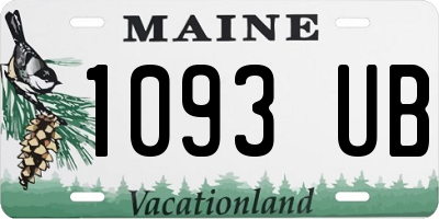 ME license plate 1093UB