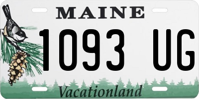 ME license plate 1093UG