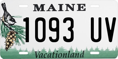 ME license plate 1093UV