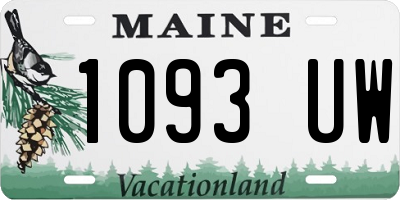 ME license plate 1093UW