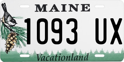 ME license plate 1093UX