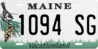 ME license plate 1094SG