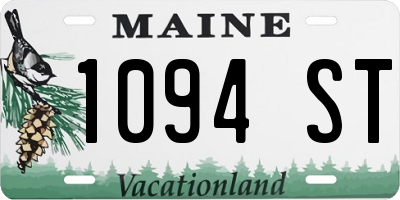 ME license plate 1094ST