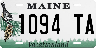 ME license plate 1094TA