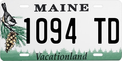 ME license plate 1094TD