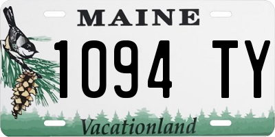 ME license plate 1094TY