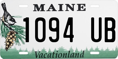 ME license plate 1094UB