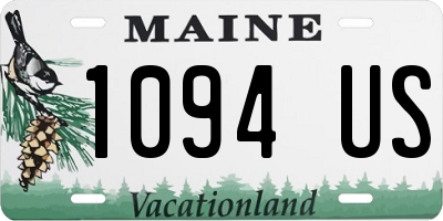 ME license plate 1094US