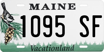 ME license plate 1095SF