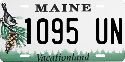 ME license plate 1095UN