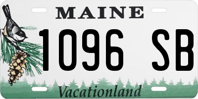 ME license plate 1096SB