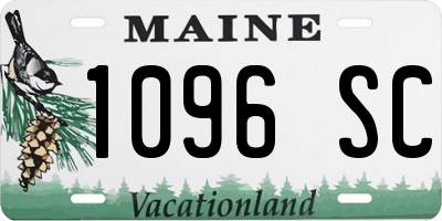 ME license plate 1096SC
