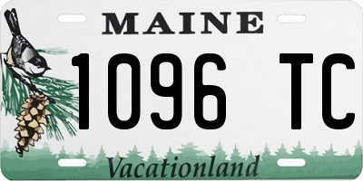 ME license plate 1096TC
