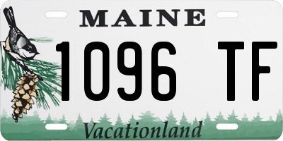 ME license plate 1096TF