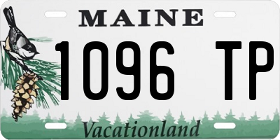 ME license plate 1096TP