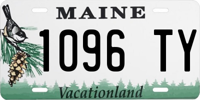 ME license plate 1096TY