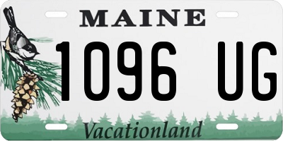 ME license plate 1096UG