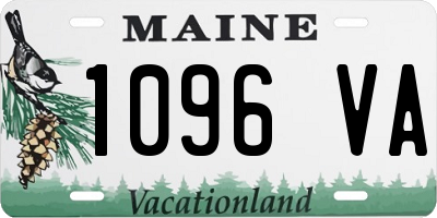 ME license plate 1096VA