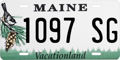 ME license plate 1097SG