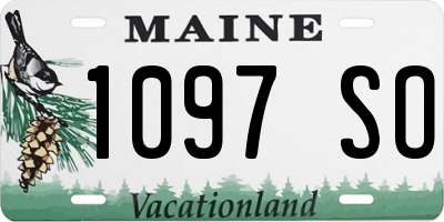 ME license plate 1097SO