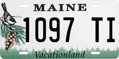 ME license plate 1097TI