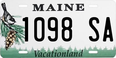 ME license plate 1098SA