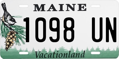 ME license plate 1098UN