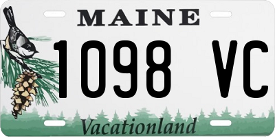ME license plate 1098VC