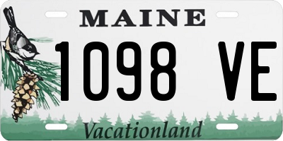 ME license plate 1098VE