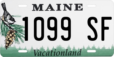 ME license plate 1099SF