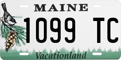 ME license plate 1099TC