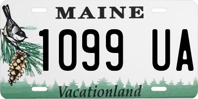 ME license plate 1099UA