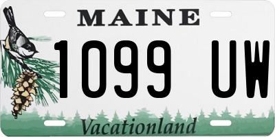 ME license plate 1099UW