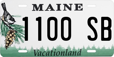 ME license plate 1100SB