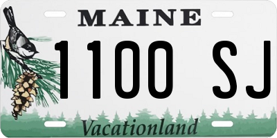ME license plate 1100SJ