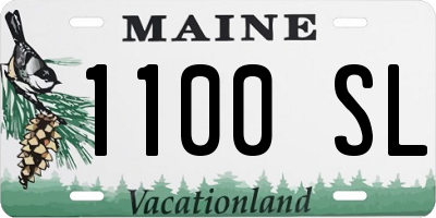 ME license plate 1100SL