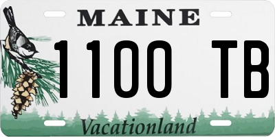 ME license plate 1100TB