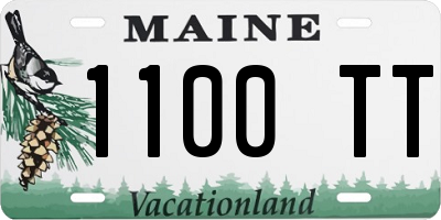 ME license plate 1100TT