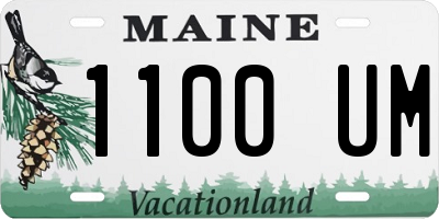ME license plate 1100UM