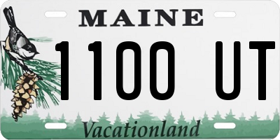 ME license plate 1100UT