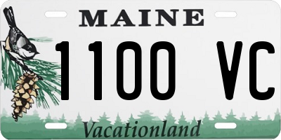 ME license plate 1100VC