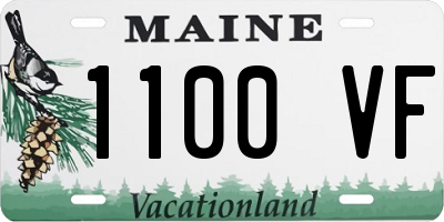 ME license plate 1100VF