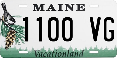 ME license plate 1100VG